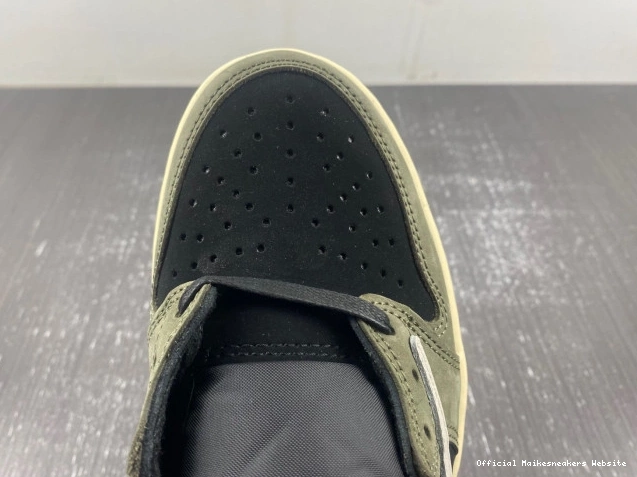 Official Maikesneakers OLIVE' DM7866-002 SP SCOTT TRAVIS X 'BLACK JORDAN 1 OG AIR LOW 0729